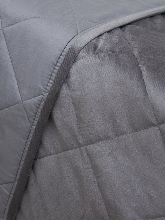 Westside Home Grey Quilted Double Blanket