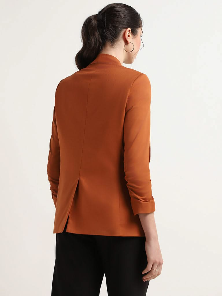 Wardrobe Rust Notched Lapel Blazer