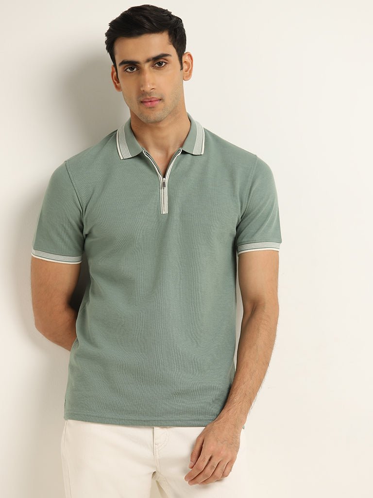 WES Casuals Sage Slim-Fit Polo T-Shirt