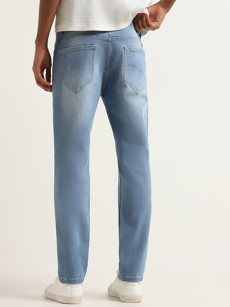 Nuon Blue Mid Rise Slim Fit Jeans