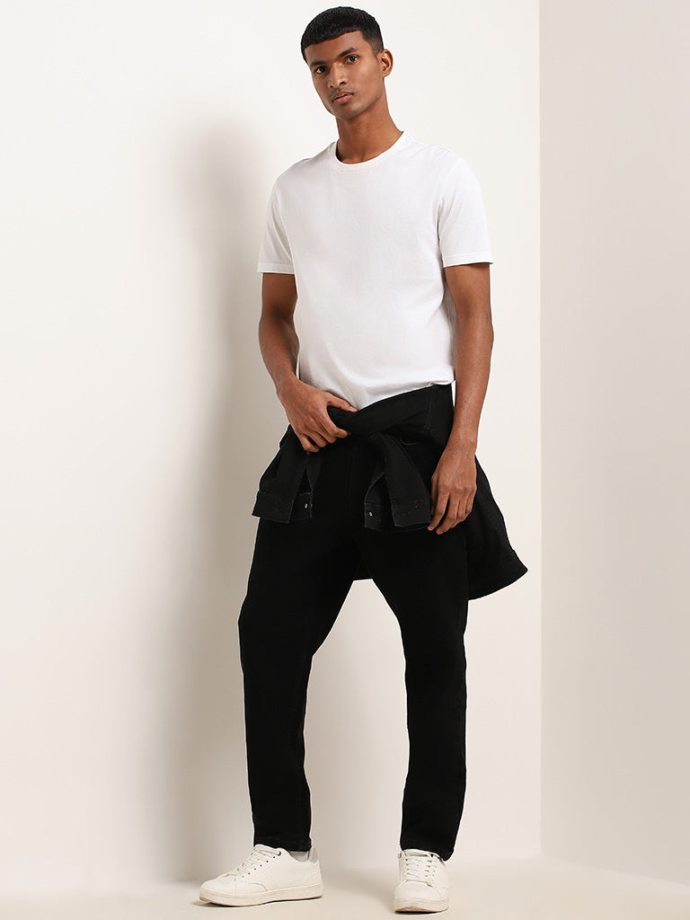 Nuon Black Slim Fit Mid Rise Jeans