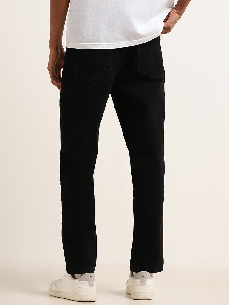 Nuon Black Slim Fit Mid Rise Jeans