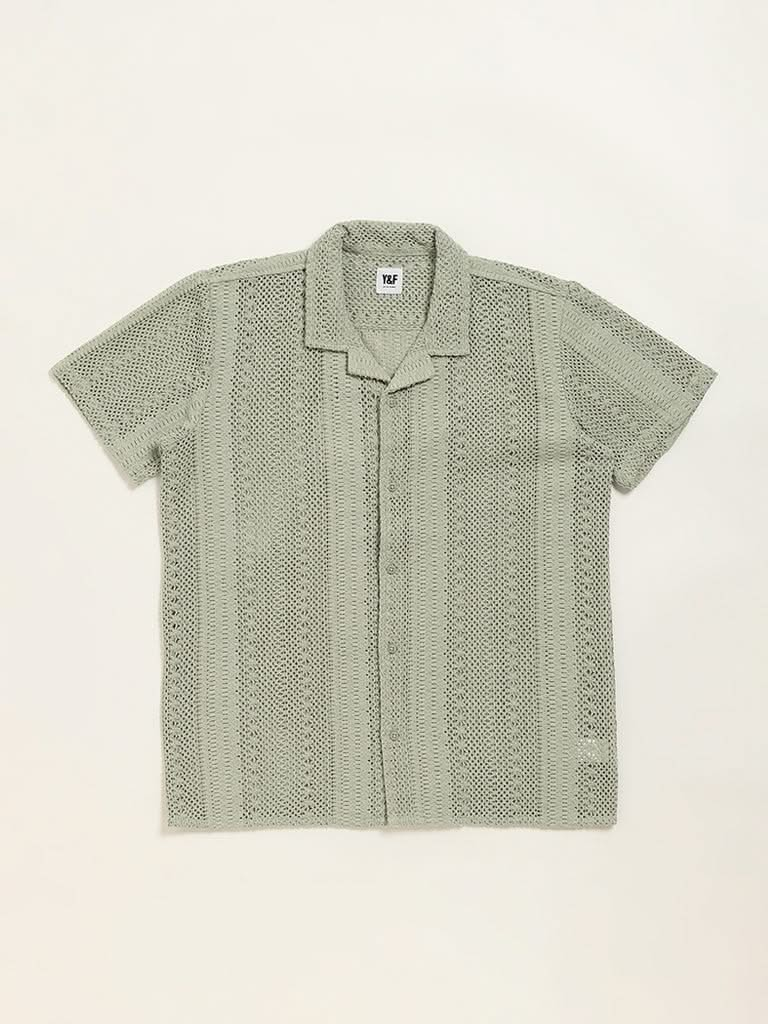 Y&F Kids Sage Crochet Shirt