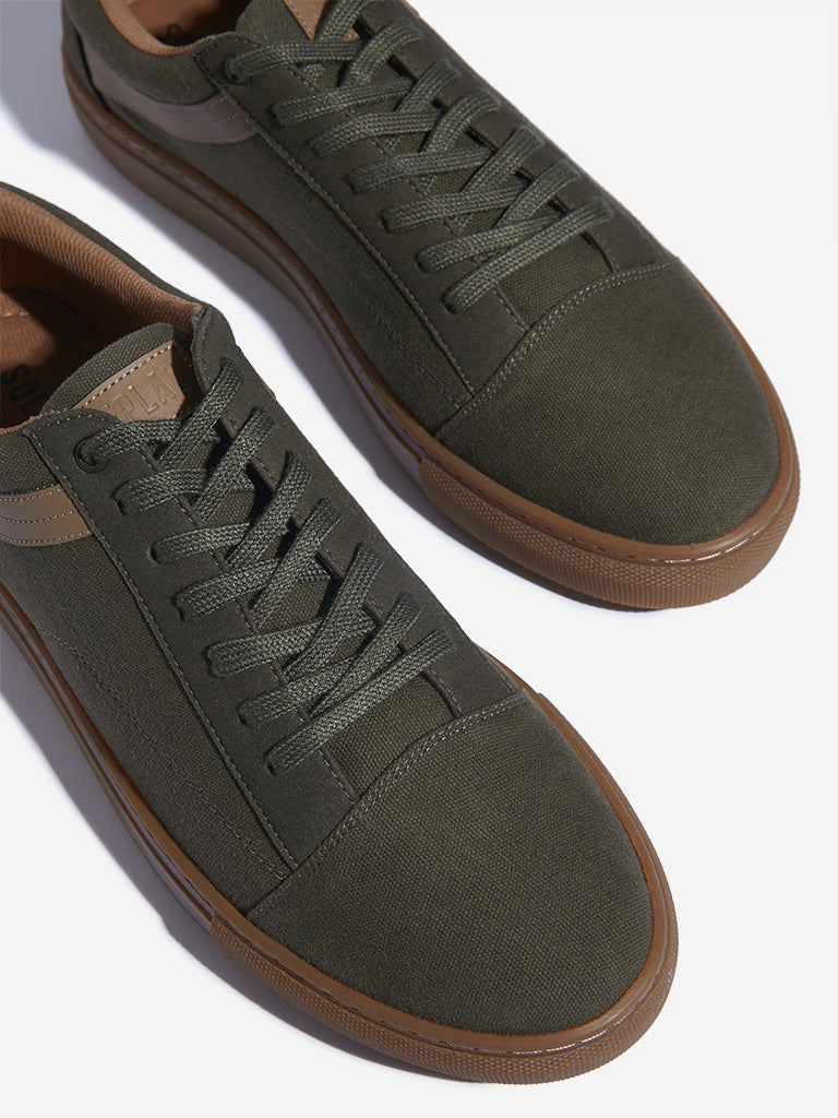 SOLEPLAY Olive Lace-Up Canvas Shoes