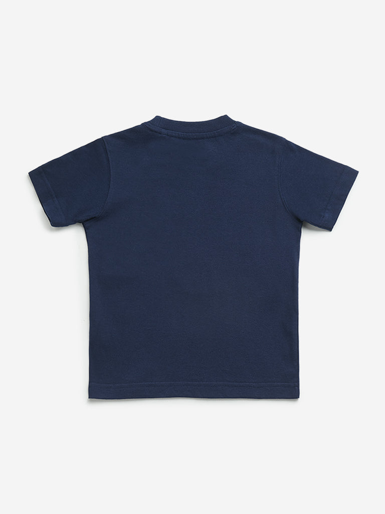 HOP Kids Navy Tic-Tac-Toe Design T-Shirt