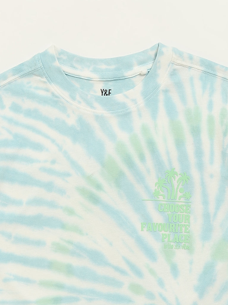 Y&F Kids Blue Tie-Dye T-Shirt