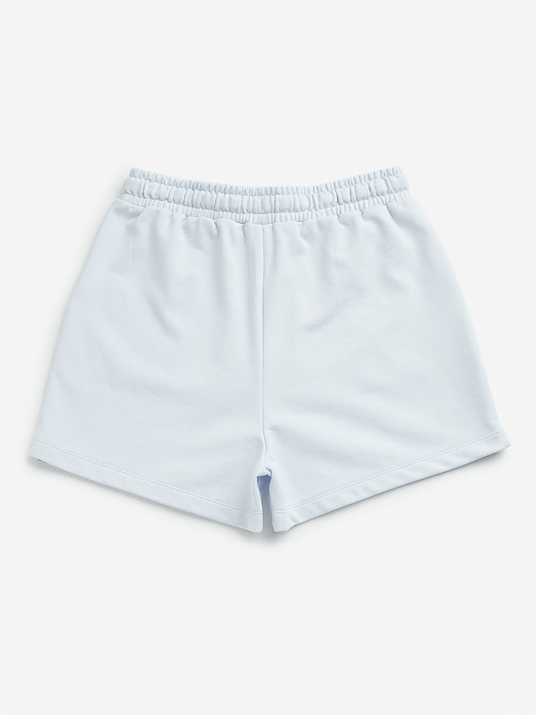 Y&F Kids Light Blue Mid Rise Shorts