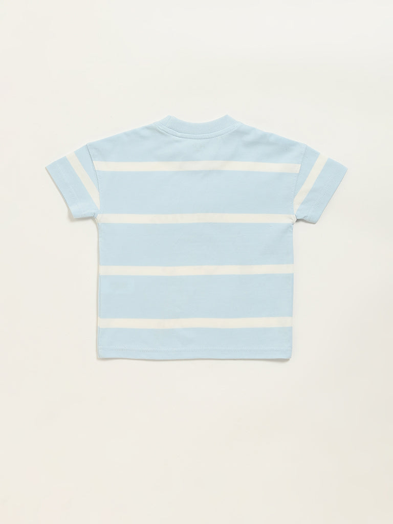 HOP Kids Light Blue Ice-Cream Design T-Shirt