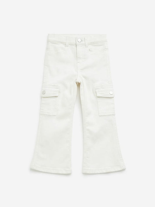 HOP Kids White Straight - Fit High - Rise Jeans