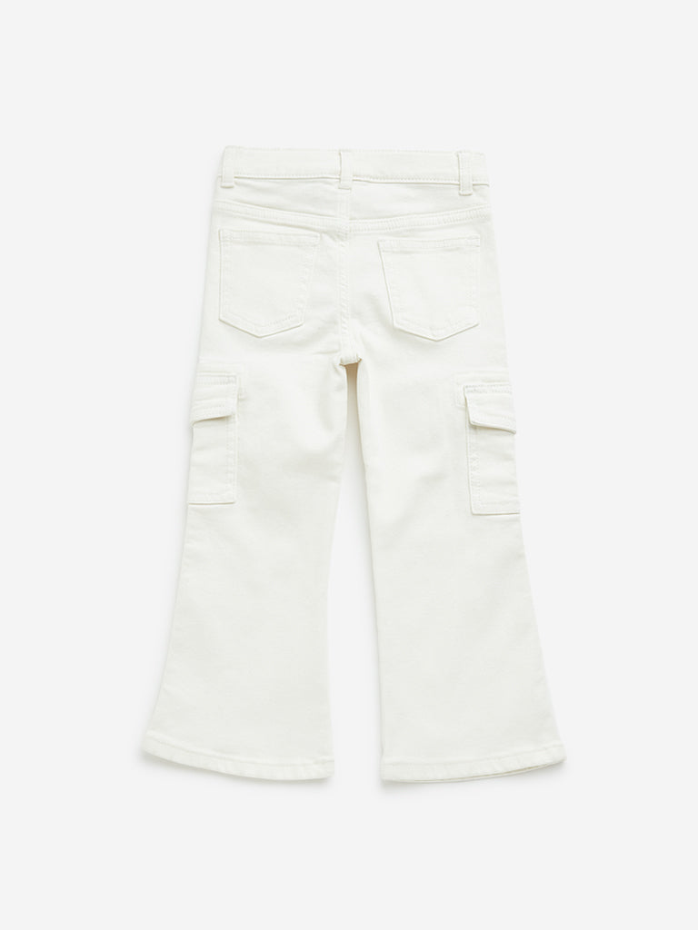 HOP Kids White Straight - Fit High - Rise Jeans