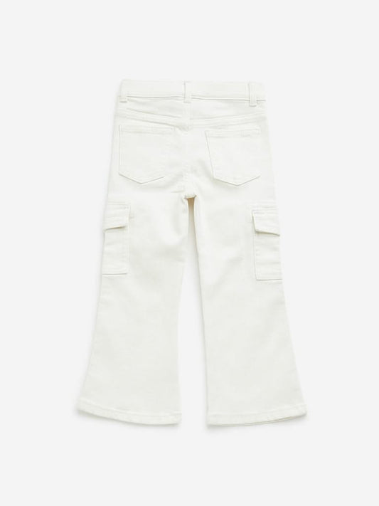 HOP Kids White Straight - Fit High - Rise Jeans