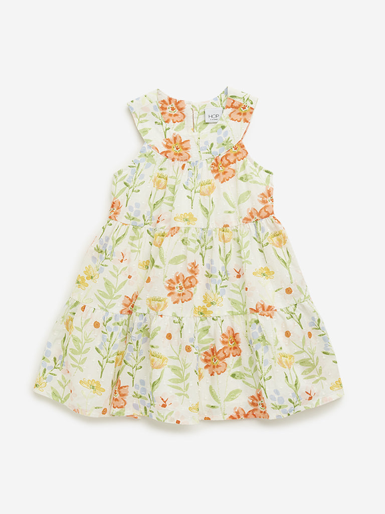 HOP Kids Multicolour Floral Tiered Dress