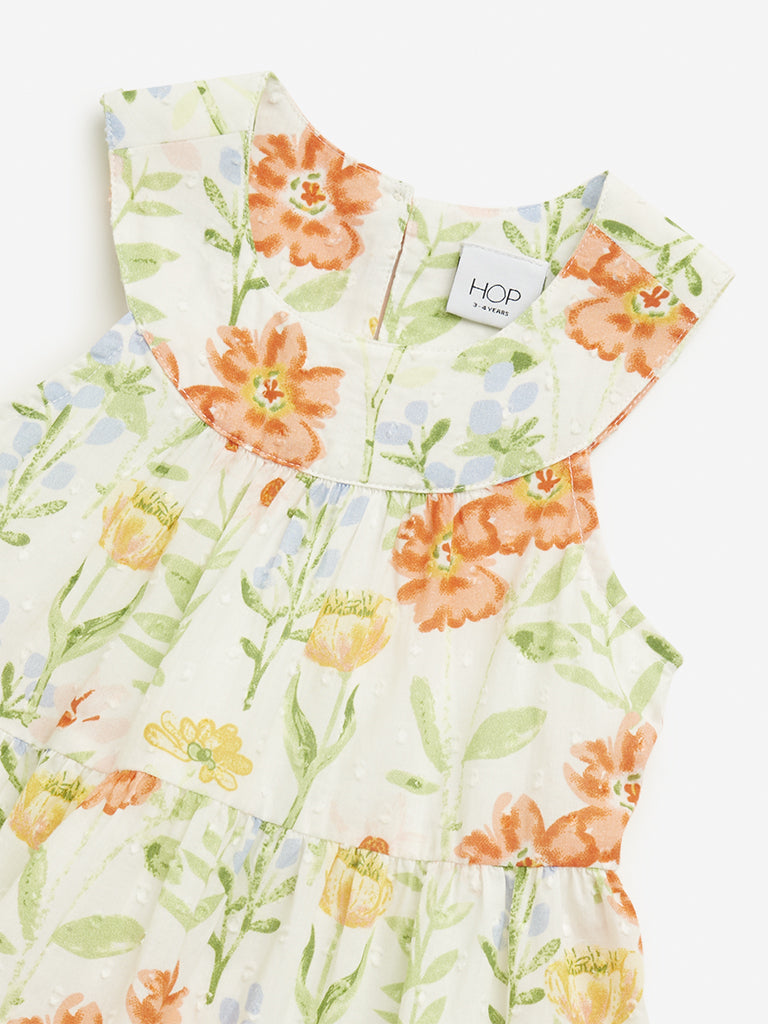 HOP Kids Multicolour Floral Tiered Dress