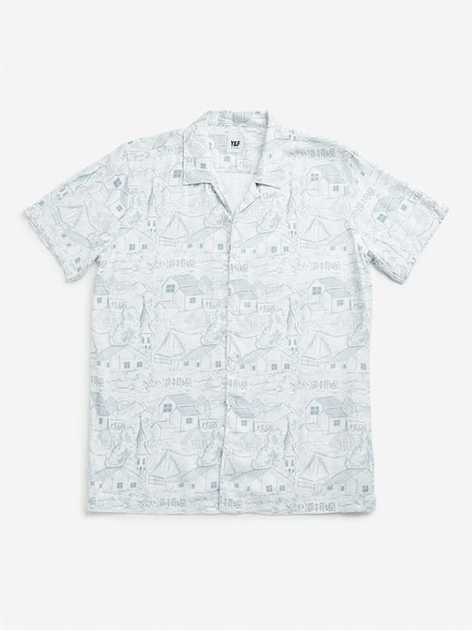 Y&F Kids Off-White Printed Shirt