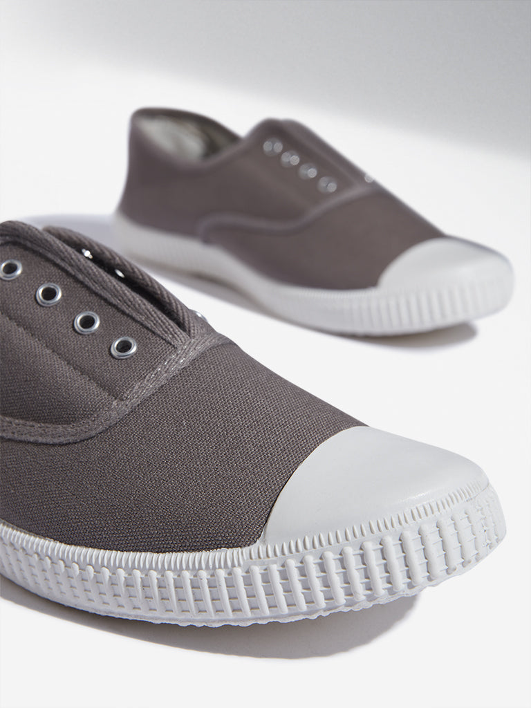 LUNA BLU Grey Canvas Shoes