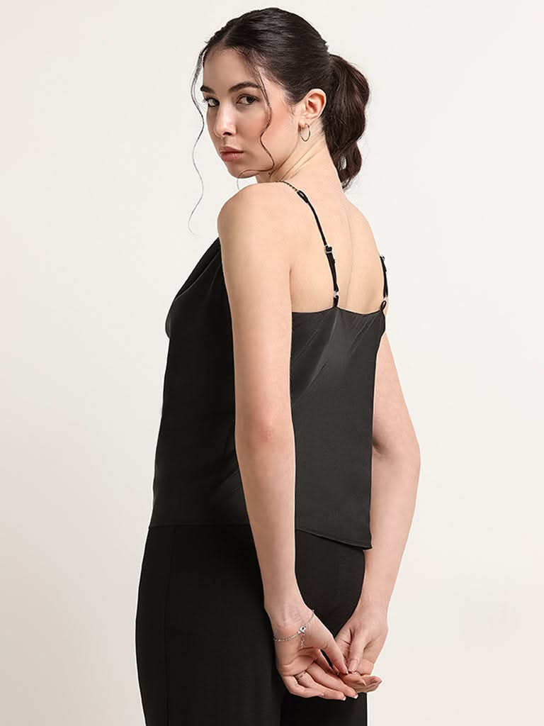 Wardrobe Black Cowl Neck Strappy Top