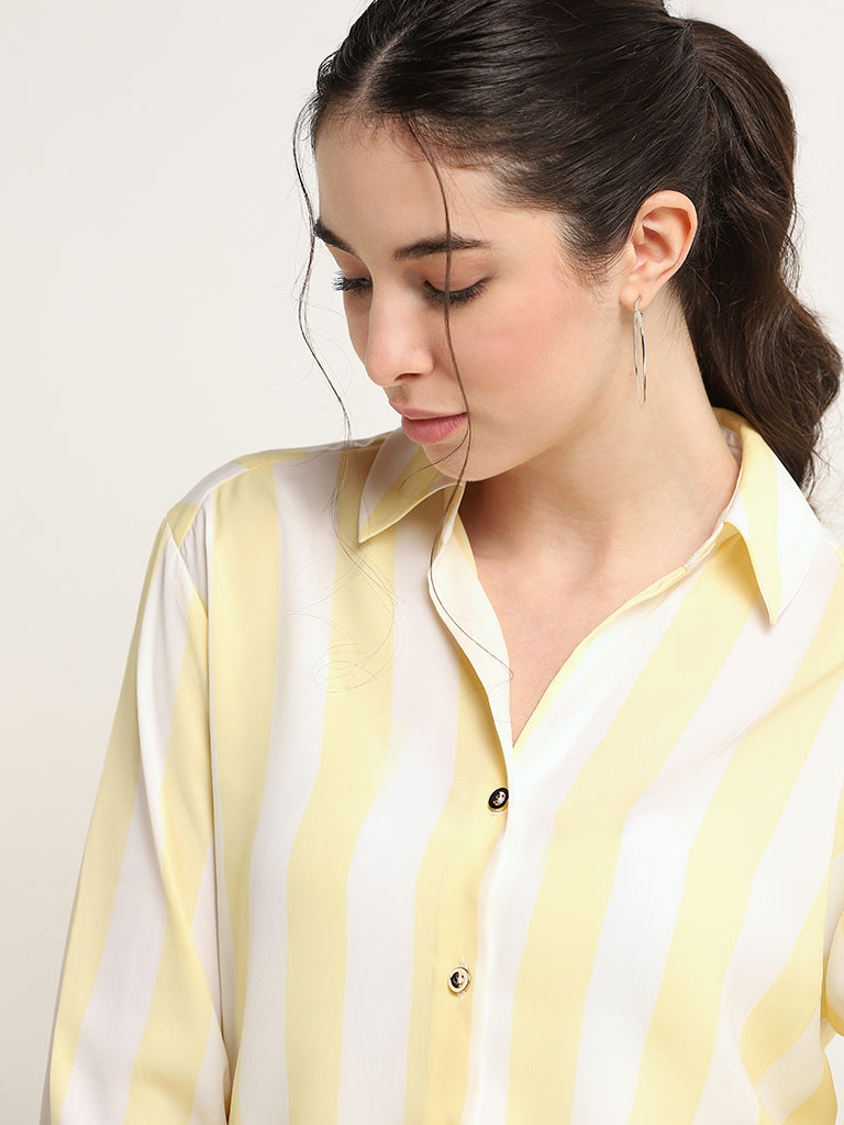 Wardrobe Yellow Striped Shirt