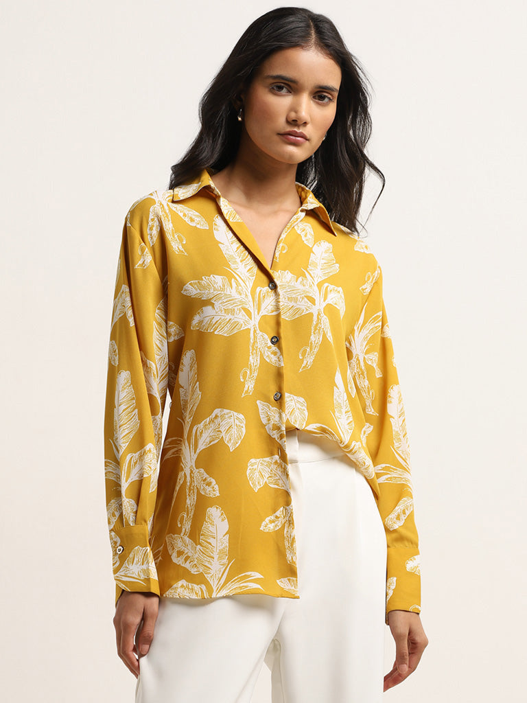 Wardrobe Yellow Printed Shirt