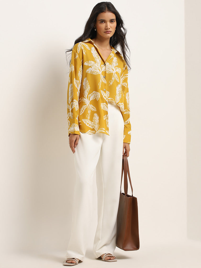 Wardrobe Yellow Printed Shirt