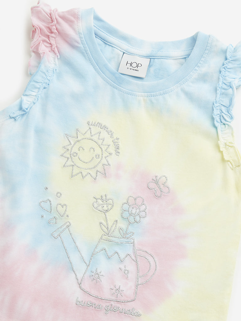 HOP Kids Multicolour Tie-Dye Top