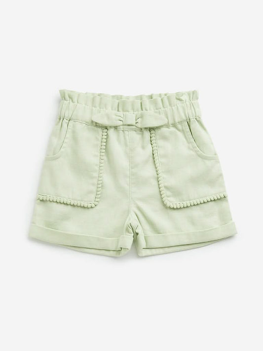 HOP Kids Sage Paperbag Waist Mid-Rise Shorts