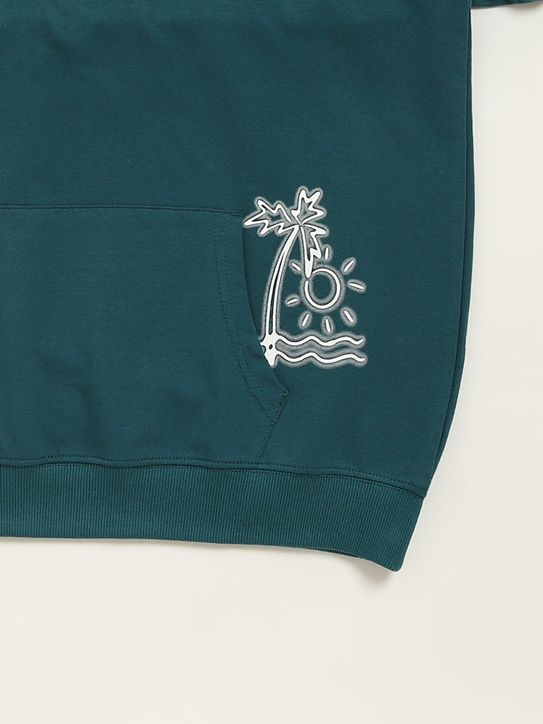 Y&F Kids Teal Hooded T-Shirt