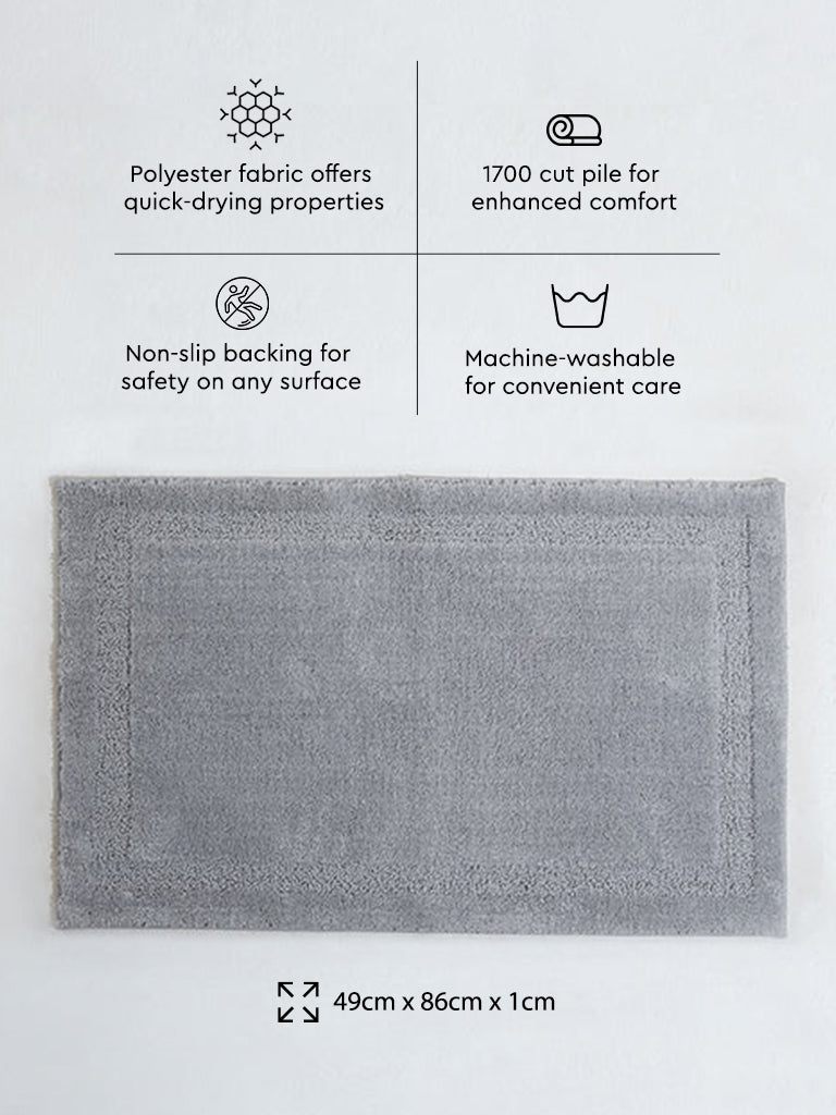 Westside Home Charcoal Marshmellow Bath Mat