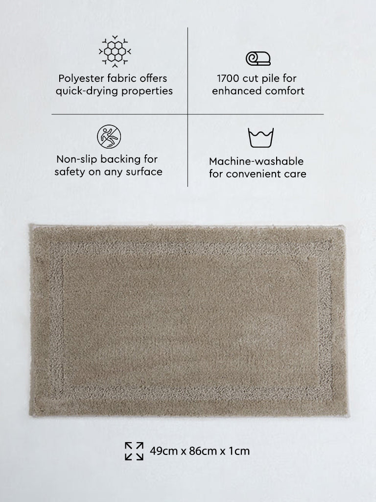 Westside Home Taupe Marshmellow Bath Mat