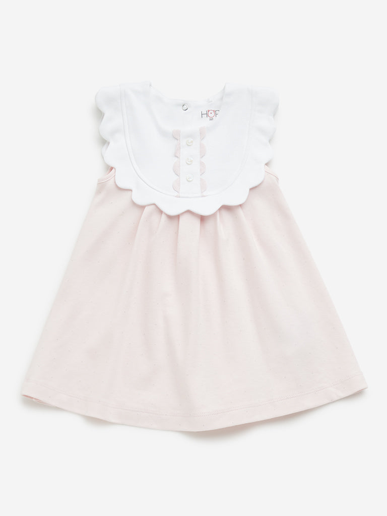 HOP Baby Light Pink A-Line Cotton Dress