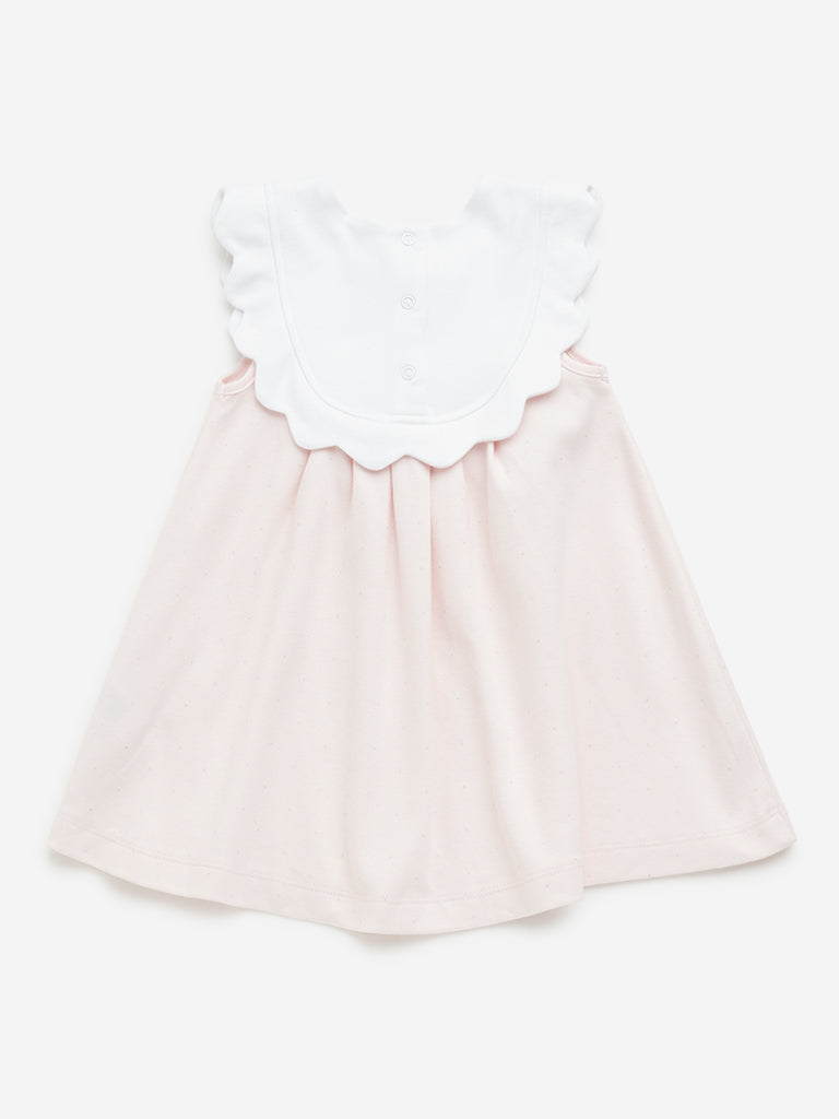 HOP Baby Light Pink A-Line Cotton Dress