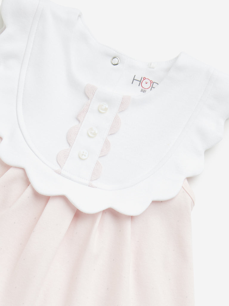 HOP Baby Light Pink A-Line Cotton Dress