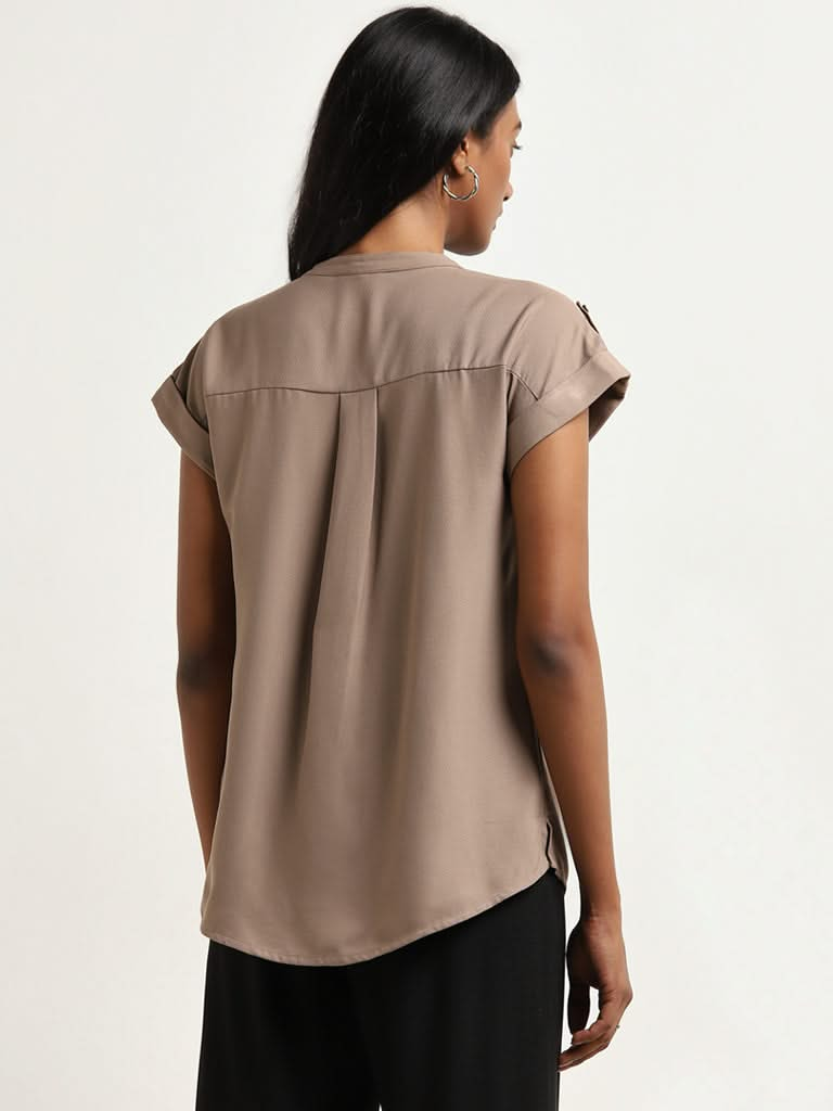 Wardrobe Dark Taupe Solid Top