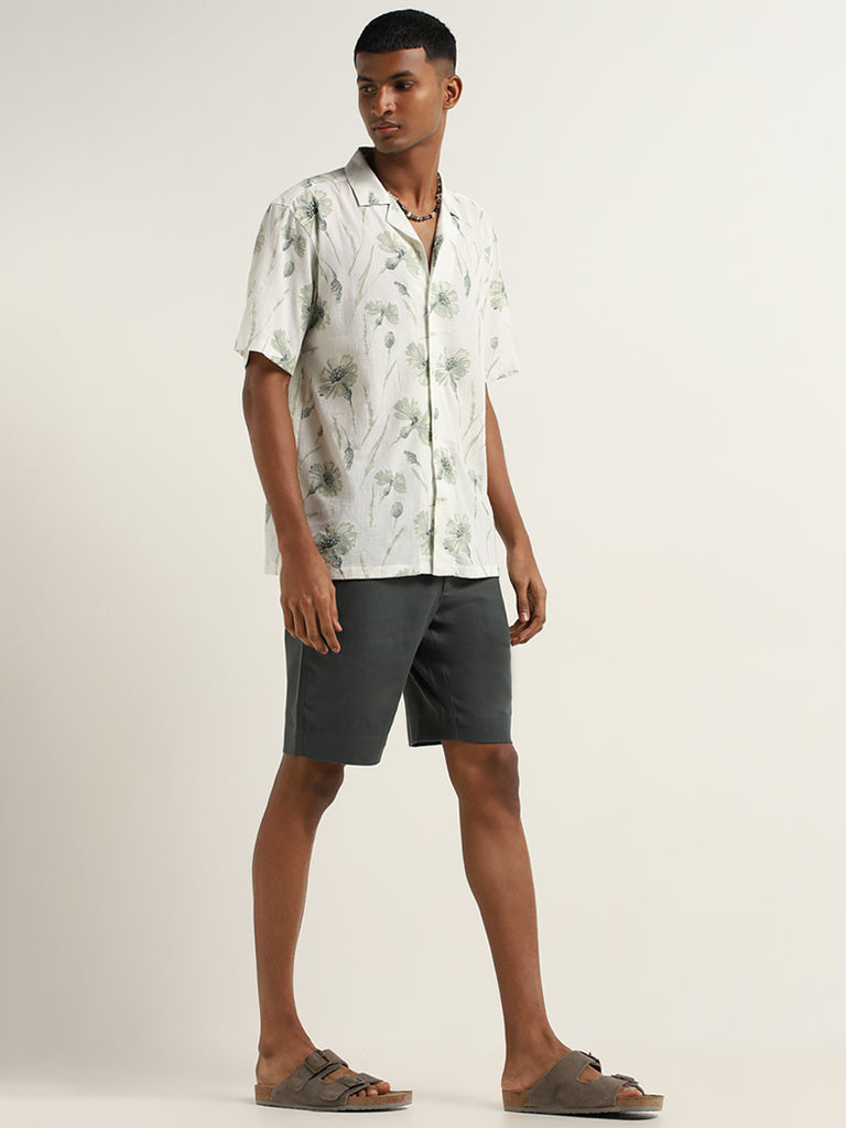 ETA Sage Cotton Relaxed Fit Floral Shirt