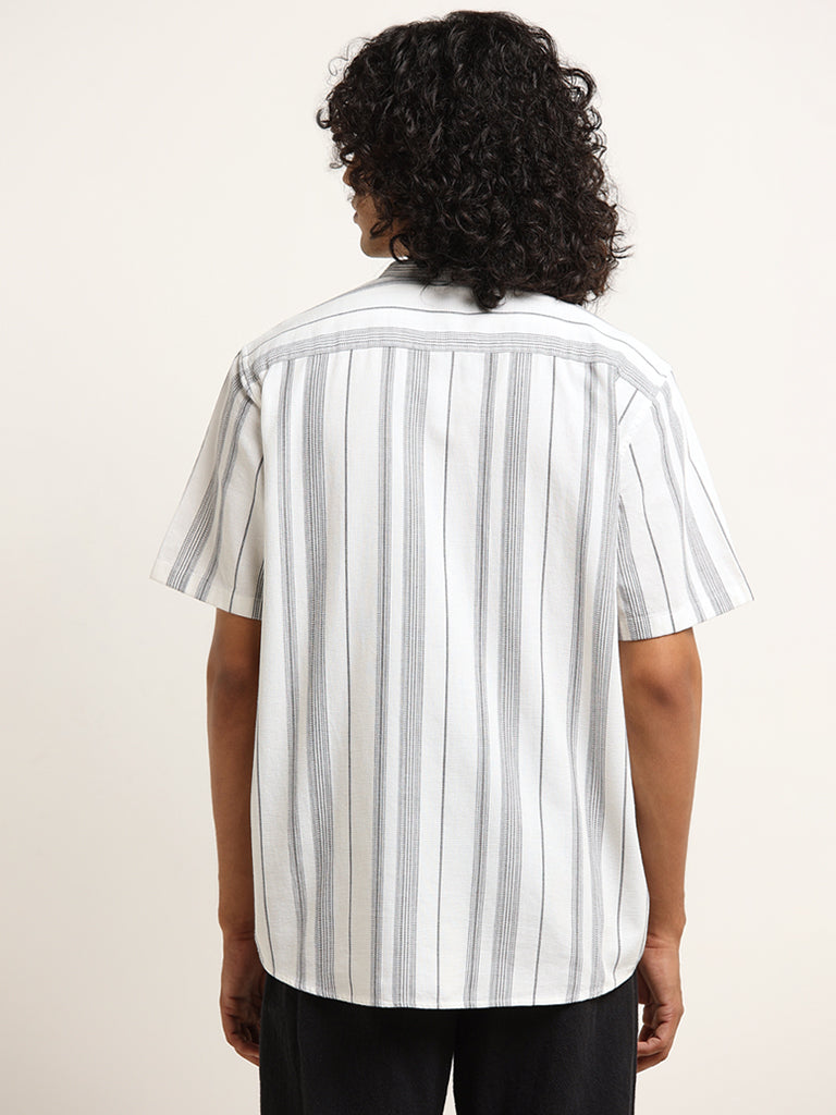 ETA Off-White Striped Resort Fit Shirt