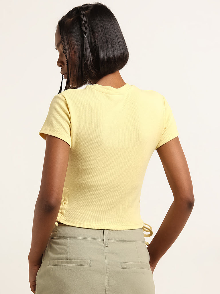 Nuon Yellow Ribbed T-Shirt