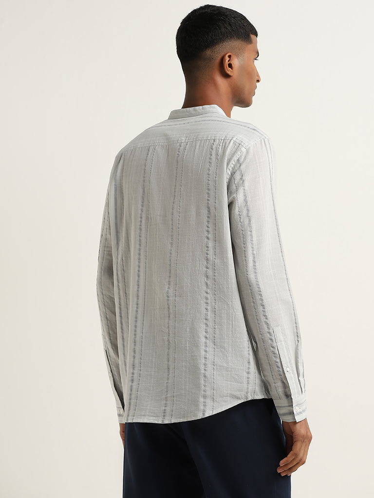 ETA Grey Striped Resort Fit Shirt