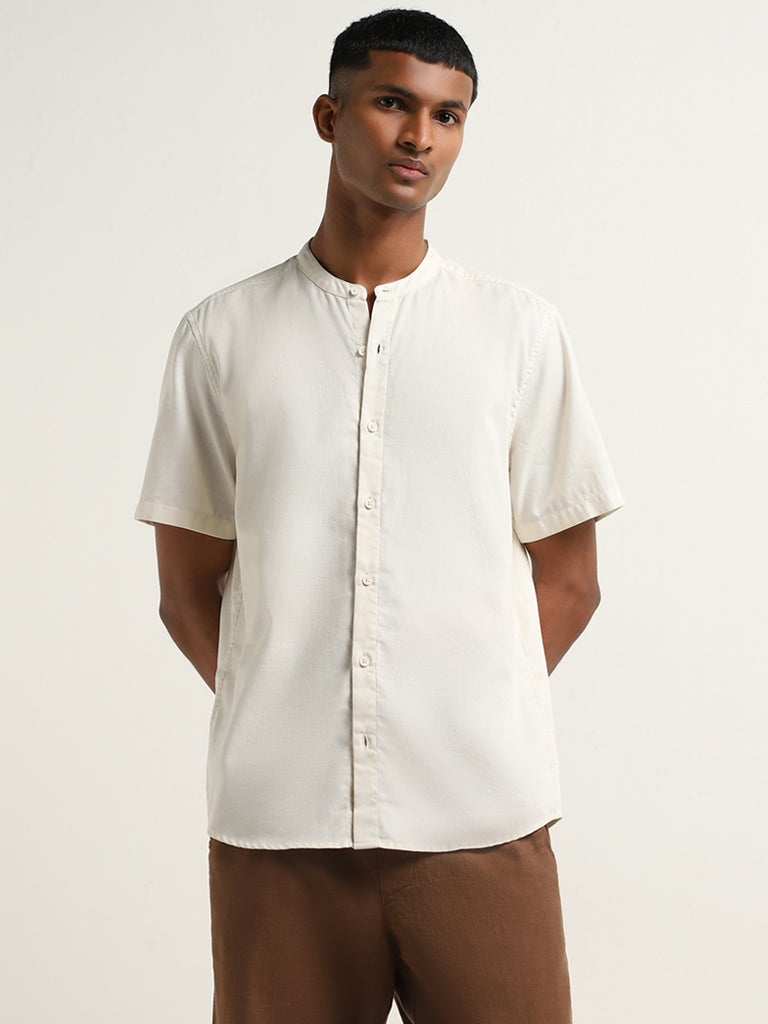 ETA Beige Solid Resort Fit Shirt