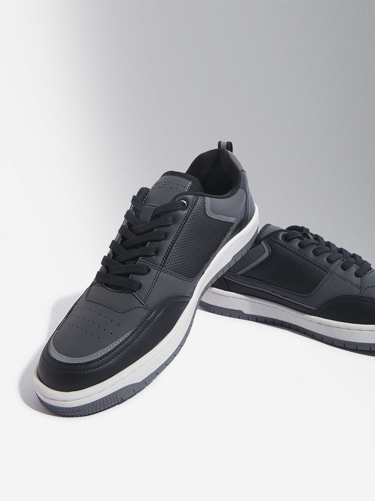 SOLEPLAY Black Perforated Sneakers