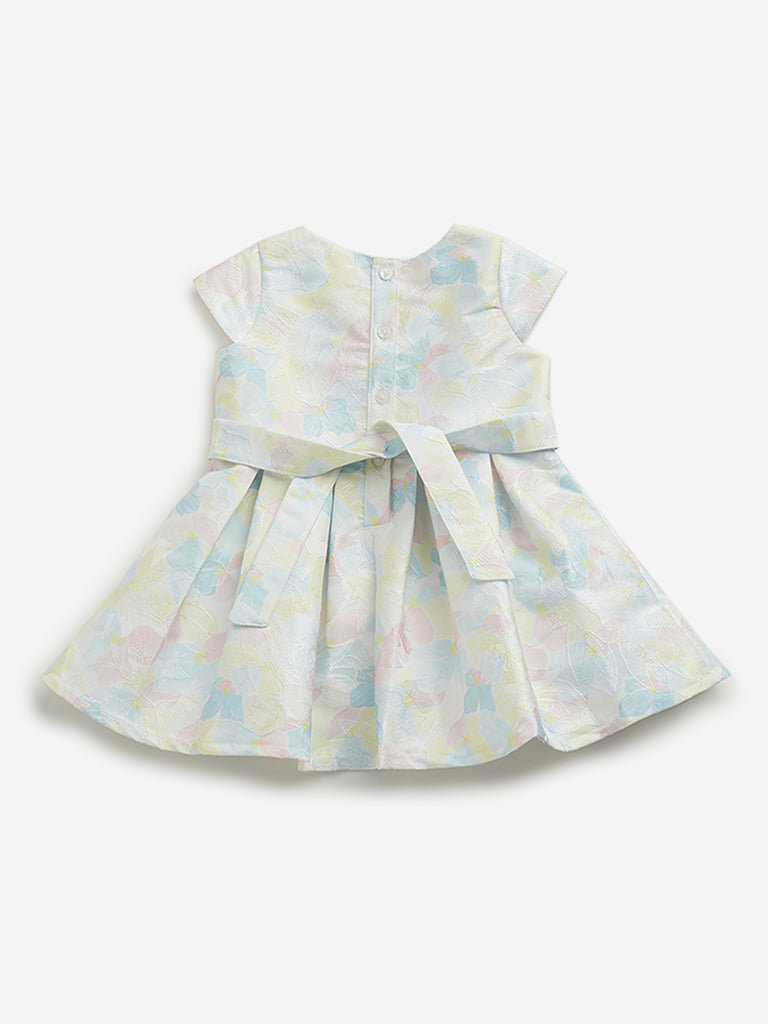 HOP Baby Multicolour Floral Print A-line Dress