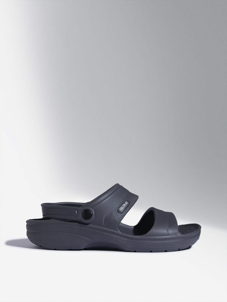 SOLEPLAY Dark Grey Dual-Strap Flip-Flop