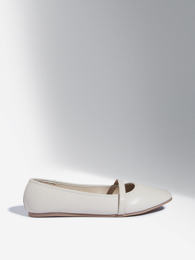 LUNA BLU Ivory Mary Jane Shoes