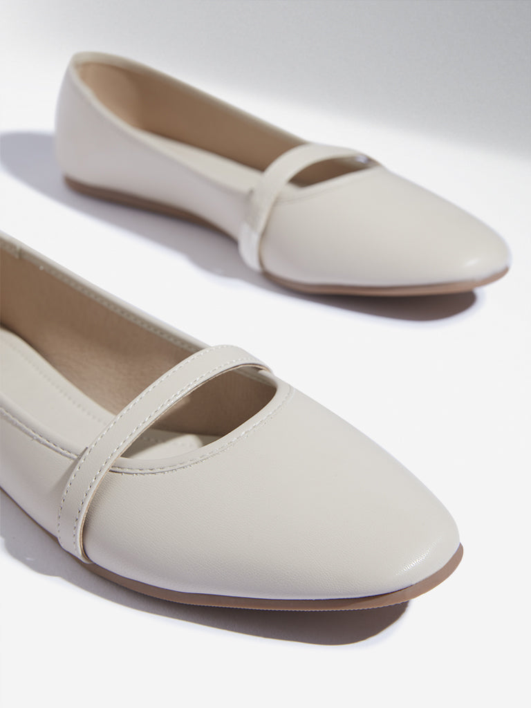 LUNA BLU Ivory Mary Jane Shoes