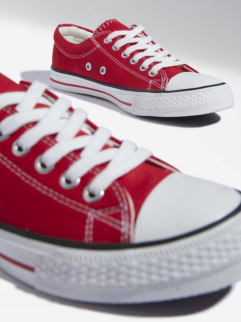 LUNA BLU Red Canvas Shoes