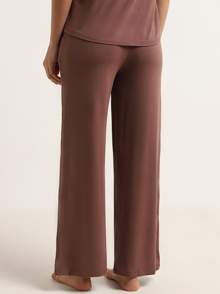 Wunderlove Dark Brown Flared Mid-Rise Pants