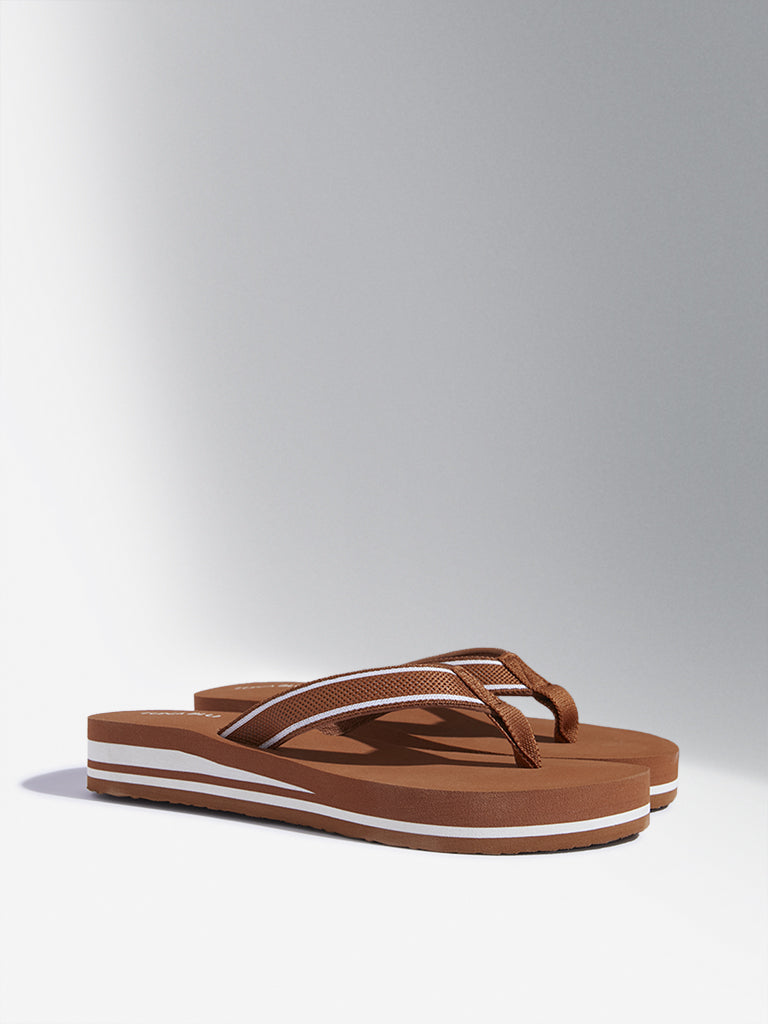 LUNA BLU Tan Comfort Flip-Flop