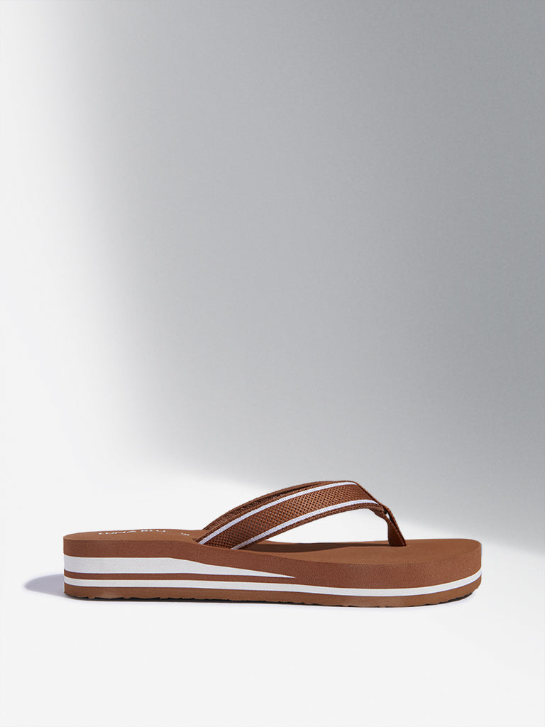 LUNA BLU Tan Comfort Flip-Flop