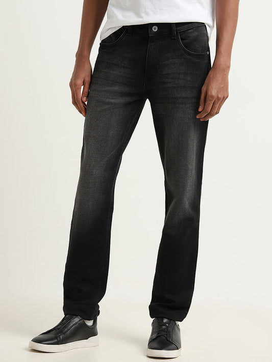 Nuon Charcoal Faded Mid - Rise Slim - Fit Jeans