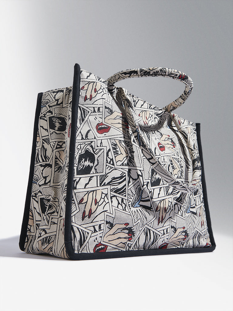 Westside Multicolour Graphic Printed Nina Tote Bag