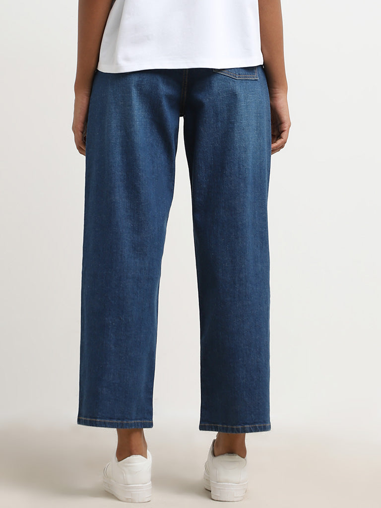 LOV Dark Blue Straight - Fit High - Rise Jeans