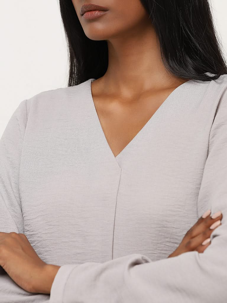 Wardrobe Light Grey Textured Top